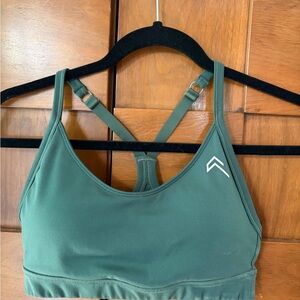 Oner Active Forest Green Strappy Sports Bra